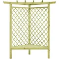 vidaXL Eckpergola mit Bank 130x130x197 cm Kiefernholz Imprägniert