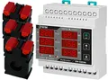 Tense EM-06DIN Einbaumesgerät Multimeter zur Messung von Strom (600mA - 40A), Spannung und Frequenz in 3-phasigen Netzwerken - Inkl. 3x ATM-40 Stromwandler