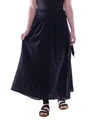 Vishes Maxirock Damen Maxi-Rock Baumwolle Boho elastischer Bund mit Kordel-Zug Alternative Bekleidung, Ethno, Hippie, Retro Style