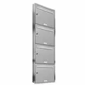 4er Premium Unterputz Edelstahl Briefkasten Anlage Postkasten Fach A4 1x4