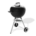 Weber Original Kettle Holzkohlegrill 47 cm mit Stand und Rädern/Rostbeständige porzellanemaillierte Oberfläche, Deckelthermometer, One-Touch-Reinigungssystem, 1548 cm² Grillfläche, Schwarz