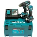 Makita Dlx2497j Akku Schlagbohrschrauber Dhp482 Led Lampe 2 X 3,0ah Ladegerät