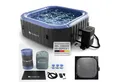 Juskys Whirlpool SpaLuxe, Aufblasbar, (1-tlg), 130 Sprudeldüsen, Inkl. Pumpe und Zubehör, 2400W Heizleistung