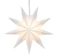 DecoTrend LED Stern Sterntaler LED-Stern, 1 warmweiße LED, mit Batteriebox, weiß