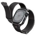 Spigen Metal Fit Pro Hülle mit Armband Kompatibel mit Apple Watch Serie 9/8/7 45mm - Graphit