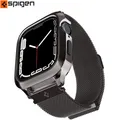Hülle mit einem Armband für Watch 45/44 mm Case Ührenarmband Spigen Graphit