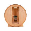 HOME DELUXE Fasssauna "LAHTI L", holzfarben, Fichtenholz, BxH: 194,8 x 191,7 cm - beige
