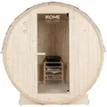 HOME DELUXE Outdoor Fasssauna LAHTI - ideal für 4 Personen aus Fichtenholz - Braun