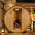 Outdoor Fasssauna Lahti L - 195 X 180 Cm Für 4 Personen Sauna Saunakabine Elementsauna Heimsauna - Home Deluxe