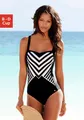Badeanzug, mit goldfarbener Beschichtung und Shaping-Eimsatz, Gr. 40 - Cup B, schwarz Cup B