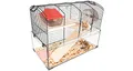 Flamingo Hamsterkäfig Vitru 1 – Schwarz, 51,5 × 29 × 40 cm | Stilvoll, Robust & Perfekt für kleine Nager!
