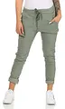 CLEO STYLE Damen Jogginghose im Vintage Look Sweatpants für Freizeit Sport und Fitness 88 (Grün)