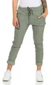 CLEO STYLE Stoffhose Damen Jogginghose 88 Grün, Grün
