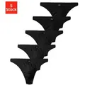 H.I.S String Herren Unterhose (Packung, 5-St) in Baumwollstretch-Qualität schwarz 5 (M)
