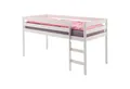 IDIMEX Hochbett ERIK Hochbett Spielbett Kinderbett Bett m. Leiter Kiefer massiv weiss lacki
