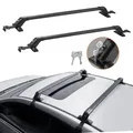 VEVOR Universelle Dachgepäckträger-Querträger, verdickte Aluminium-Dachgepäckträger-Querträger, passend für Dächer ohne Seitenschiene, 70 k...