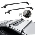 VEVOR Dachträger Dachgepäckträger Auto Querträger 2 Stk. Dachträger 70,3 kg Tragfähigkeit, geeignet für PKW Abstand zwischen Dachrinnen 105-109