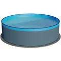 Stahlwandpool Rund Ohne Skimmerstanzung, Größe Wählbar, 90cm Tief, Stahl 0,3mm Blau, Folie 0,2mm Bl. 450x90