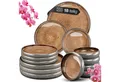 Moritz & Moritz Tafelservice SOLID Geschirrset Beige (18-tlg), 6 Personen, Steinzeug, Kombigeschirr für 6 Personen