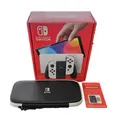 Nintendo Switch OLED-Modell HEG-001 64GB Konsole weiß in OVP + SD + Tasche