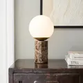 Tischleuchte Nordlux, Lilly Marble, Braun / Rost, für Wohnzimmer, Stein - 28.5