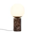 Nordlux Tischleuchte Lilly E14 braun Opalglas Marble Marmor Art-Deco-Design