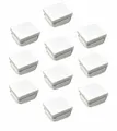 Design61 10x Vierkant Rohrstopfen Lamellenstopfen 40x40mm Innenmaß 34-38mm weiß