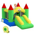 HOMCOM Hüpfburg mit Gebläse, Rutsche, Trampolin, (Kinderhüpfburg, 1-tlg., Spielburg), für Kinder 3 bis 10 Jahre, Oxford, 300 x 180 x 160 cm