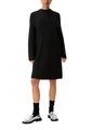 Comma Geripptes Strickkleid aus Wollmix