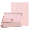 Fintie Hülle für iPad 9. Generation 2021/8. Gen 2020/7. Gen 2019 10.2 Zoll mit Stifthalter, ultradünne leichte Schutzhülle mit transparenter Rückseite und Auto Schlaf/Wach Funktion, Roségold
