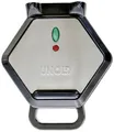 Unold Bobby Waffeleisen Cool-Touch-Gehäuse, Antihaftbeschichtung, Automatische Temperaturanpassung Schwarz, Edelstahl (gebürstet)