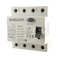 Schellcount Schalter Fehlerstromschutzschalter 63A - 300mA - 0,3A Allstromsensitiv, Typ B