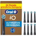 Oral-B Aufsteckbürsten iO Ultimative Reinigung, schwarz, in briefkastenfähiger Verpackung, 8 Stück