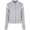 URBAN CLASSICS Collegejacke Urban Classics Damen Ladies Organic Inset College Sweat Jacket (1-St) grau 4XL (52)