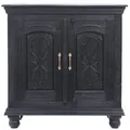 Vintage Möbel Sideboard Kommode aus Holz Serena Schwarz