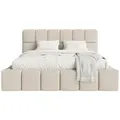 Fedve Polsterbett, Beige, Textil, 180x200 cm, Schlafzimmer, Betten, Polsterbetten