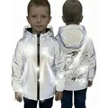 HECKBO Regen- und Matschjacke 360° Reflektor Kinder Regenjacke Windjacke Jacke Dinosaurier 3-6 Jahre 4 Jahre
