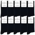 OCCULTO Businesssocken Herren 100% Baumwollsocken 10-20er Pack (Modell: Ingo) (10-Paar) schwarz 43-46