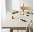 Antikas Wanddekoobjekt Kerzenlöscher Messing, gold glänzend, langer Stiel schwarz, L.28 cm