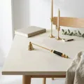 Kerzenlöscher Messing, gold glänzend, langer Stiel schwarz, L.28 cm