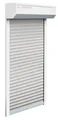 Schellenberg SB-Vorbau-Rollladen 110 x 130 cm, 45° Kasten weiß Profile grau