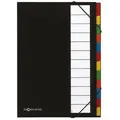 Ordnungsmappe Deskorganizer Premium Din A4 225g/m¬≤ Karton Polypropylenfolie Kaschiert Farbe: Schwarz Farbe Des Fächerblocks: Mehrfarbig 12 Fächer