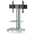 VCM Standfuß VCM Tosal Silber-Mattglas Standfuß für Flachbildschirme. blau