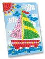 FOLIA BASTELMAPPE MOOSGUMMI MOSAIK SCHIFF BASTELN KLEBEN NACH ZAHLEN NEU