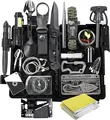 Survival Kit 21in1 Outdoor Ausrüstung Notfall Set Camping Bushcraft Schwarz