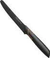 Fiskars Tafelmesser Tomatenmesser mit gezahnter Klinge, Gesamtlänge 25 cm, Qualitätsstahl Modernes Design, Kunststoff, Schwarz