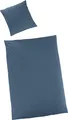Hahn Haustextilien Luxus-Satin Bettwäsche uni Farbe petrol Größe 155x220 cm
