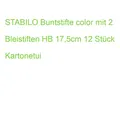STABILO Buntstifte color mit 2 Bleistiften HB 17,5cm 12 Stück Kartonetui