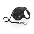 FLEXI Classic Rollleine Gurt XS schwarz 3m bis 12kg ausziehbare Hundeleine Band