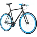 Galano 700C 28 Zoll Fixie Singlespeed Bike Blade 5 Farben zur Auswahl, Rahmengrösse:53 cm, Farbe:Schwarz/Blau